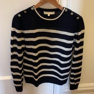 VANESSA BRUNO CASHMERE SWEATER (M). Blue/white